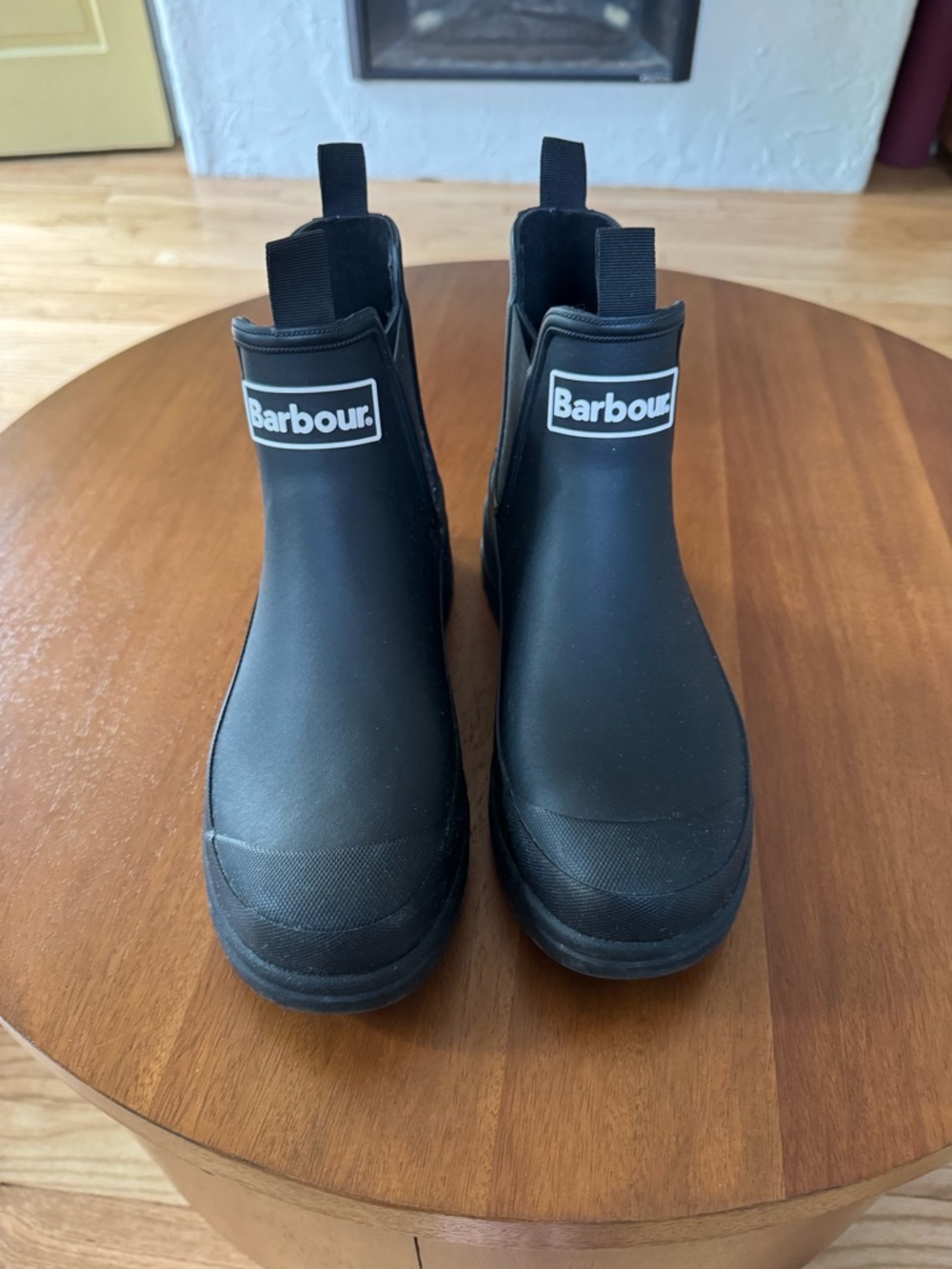 Barbour Black Chelsea Rain Boots, M7 Worn Once